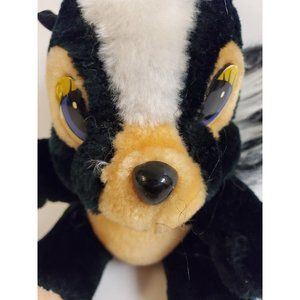 Vintage Disney Flower Bambi Cute Skunk  Plush Stuffed Plastic Eyes 6"